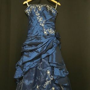 Dark Blue Ball Gown