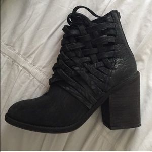 Free people black booties NWT