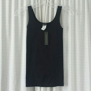 NWT Theory "Len" Black Stretch Tank- One Size