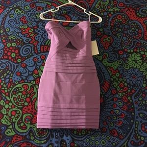 Lilac strapless dress