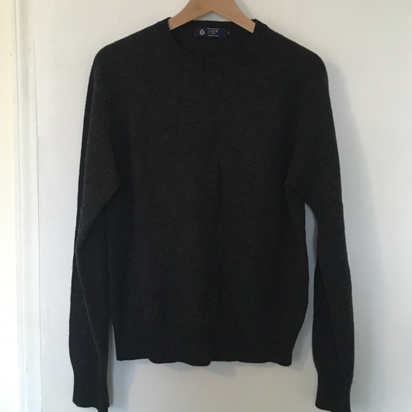J.crew dark gray lambswool men's sweater, M