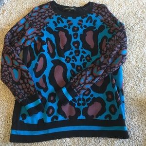Multicolored leopard spotted sweater