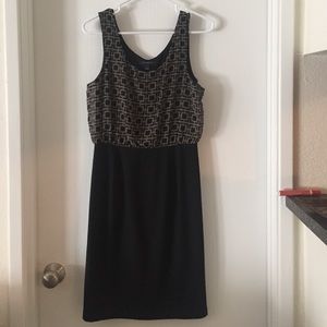 Black and bronze Banana Republic dress