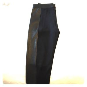 Black leather leggings