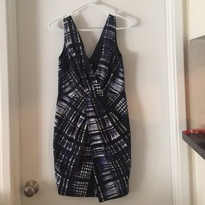 Navy, black and white Banana Republic dress