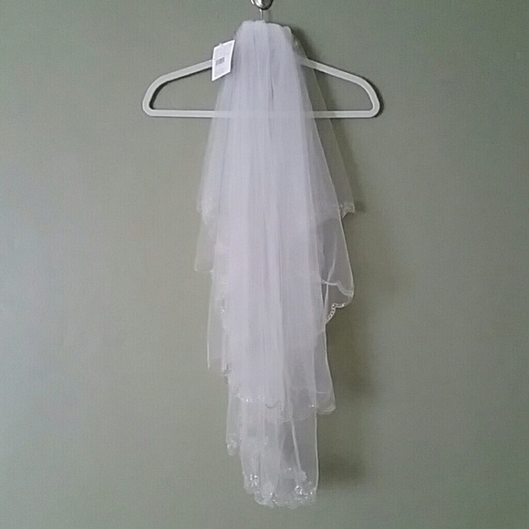Bridal veil, ivory, wedding veil, beaded