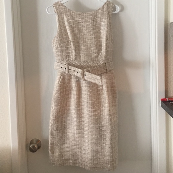 Gold and cream Banana Republic dress