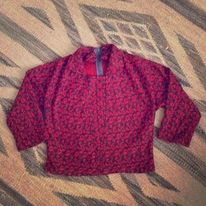 Vintage Wool Blend zipper-back top (part of set)
