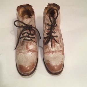 BEDSTU Anthropologie Distressed Combat Booties