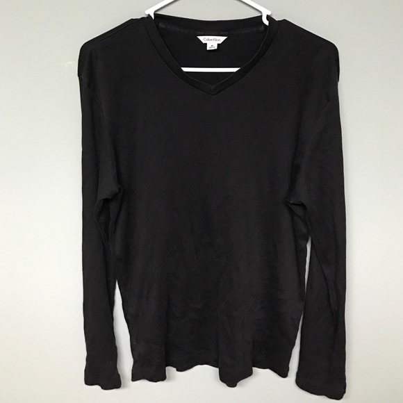 Calvin Klein long sleeve black v-neck.