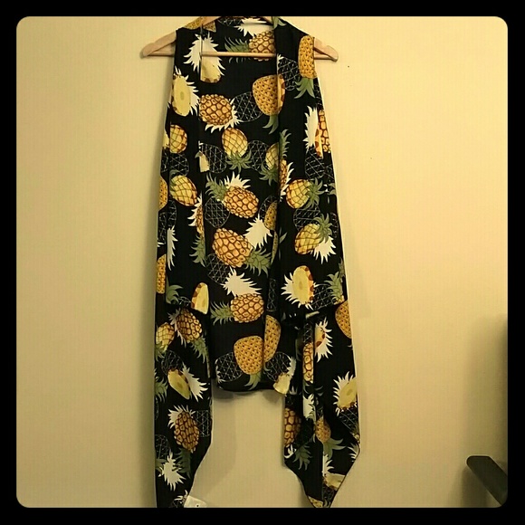 Adorable Pineapple Chiffon Vest