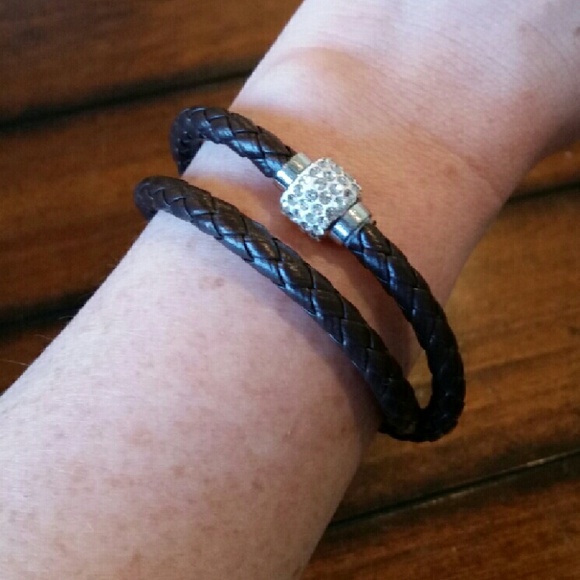 Dark Brown Magnetic Leather Bracelet