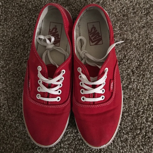 Red authentic slim vans