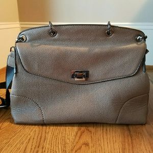 Mango faux leather satchel shoulder bag