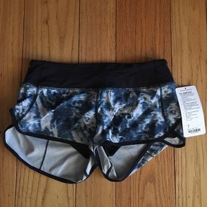 Lululemon Run Speed Short Blue Tie-Dye