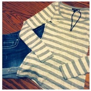 Metallic striped tee