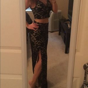 Black and nude dress