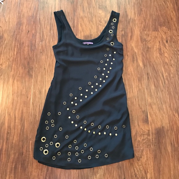 Black dress with gold detail on front