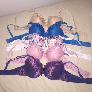 Set of 5 Olive Street Lacey Bras