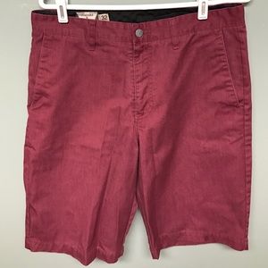 Volcom size 32 maroon shorts