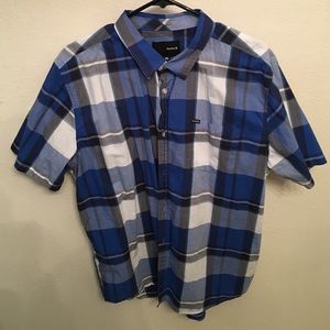 XL Hurley Men's Button Up Short Sleeve Shirt