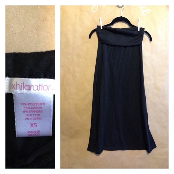 Black maxi skirt
