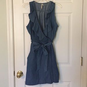 Hello Miss chambray wrap dress