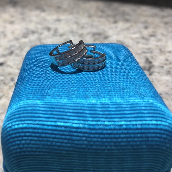 14kt White Gold and Diamond Earrings