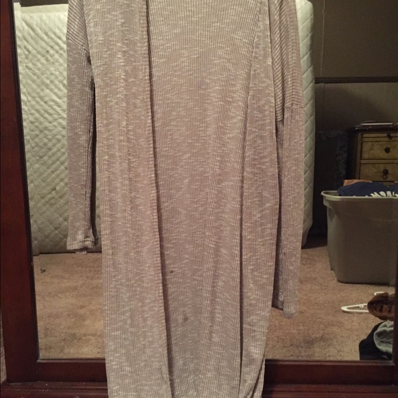 Long thin brown sweater