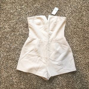 Cream Tube top romper