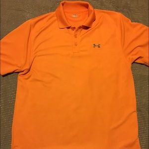 Under armour polo orange men's golf medium