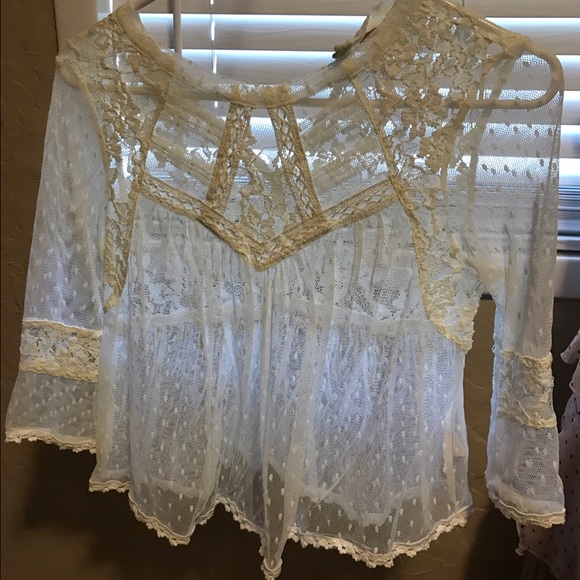 Free People lace crop top