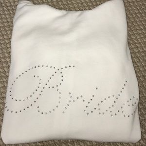 Bride white zip up sweater