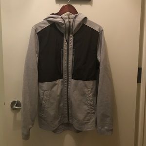 Lululemon men's medium zip hoodie, gray/black