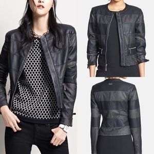Vince Camuto perforated leather jacket