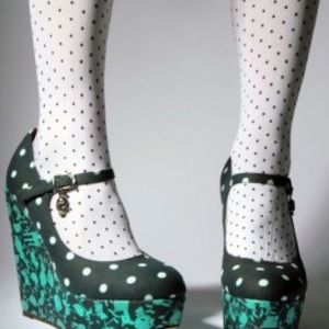 Rare! Iron Fist Platform Wedge pinup rockabilly 6