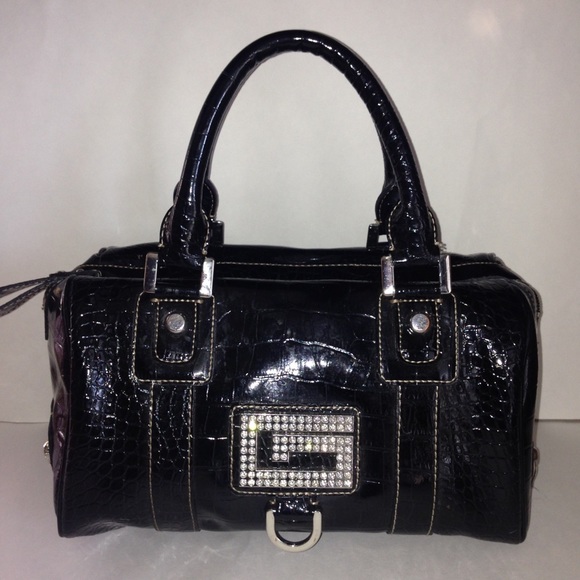 Guess Black Patent Leather Rhinestone G Purse 💼