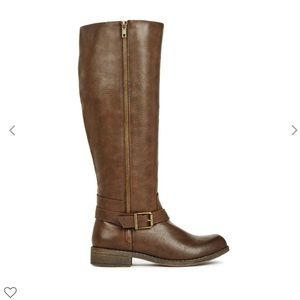 Brown lether mid boots