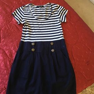 Navy Striped Forever 21 Dress