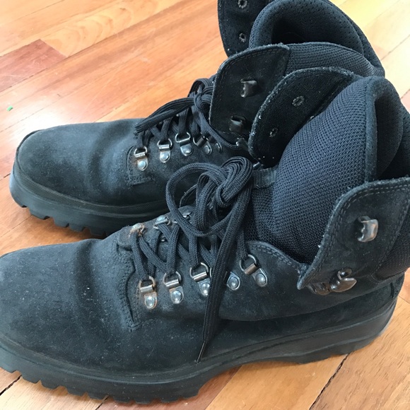 Prada Black Suede Hiking Boots main image 4