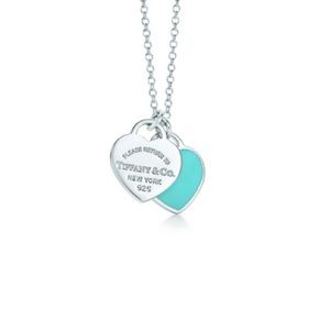 BRAND NEW Tiffany Mini Double Heart Tag Pendant