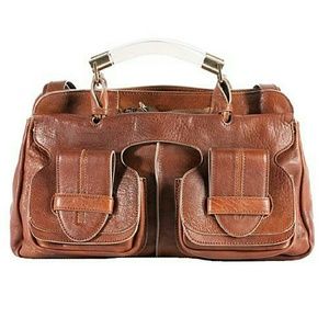 Chloe Saskia Brown Leather Tote Shoulder Bag