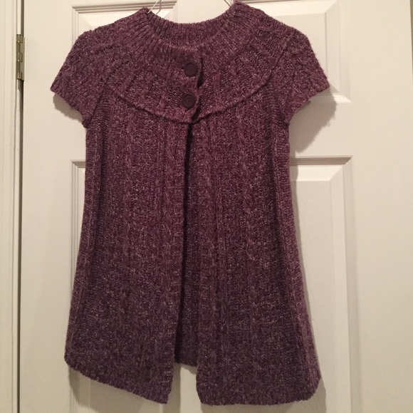 Medium Purple Knit Cardigan