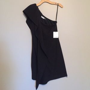 Calvin Klein 1 Shoulder Black Dress