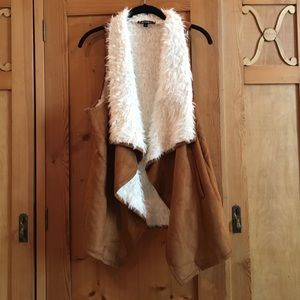 Suede Fur-Lined Vest