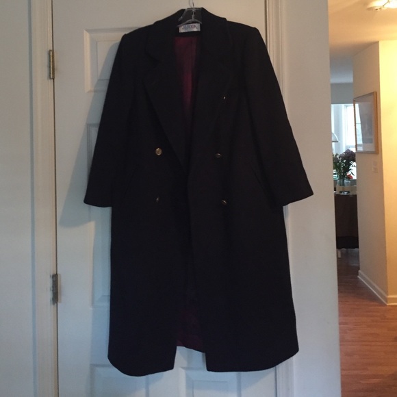 Vintage navy wool trench
