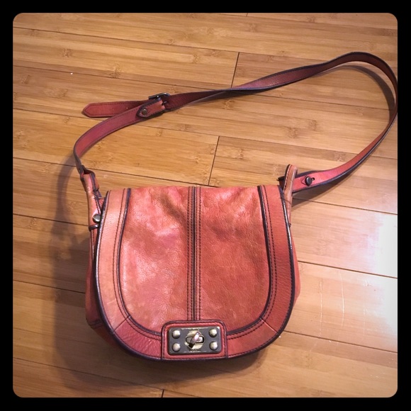 Red Fossil Crossbody