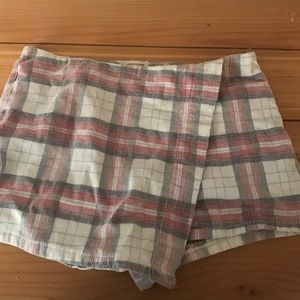 plaid envelope skort