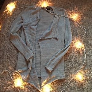 Express Glittery Silver Cardigan