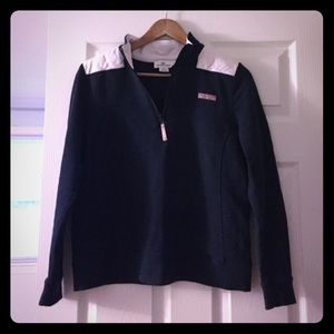 Vineyard Vines Shep navy w'light pink&white stripe